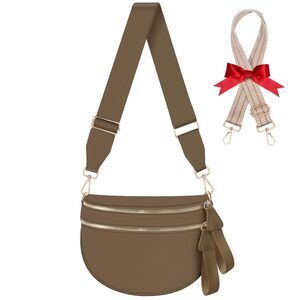 9113 Bum Bags Checkered Crossbody Bag Large Nylon Belt Purse Fanny Packs